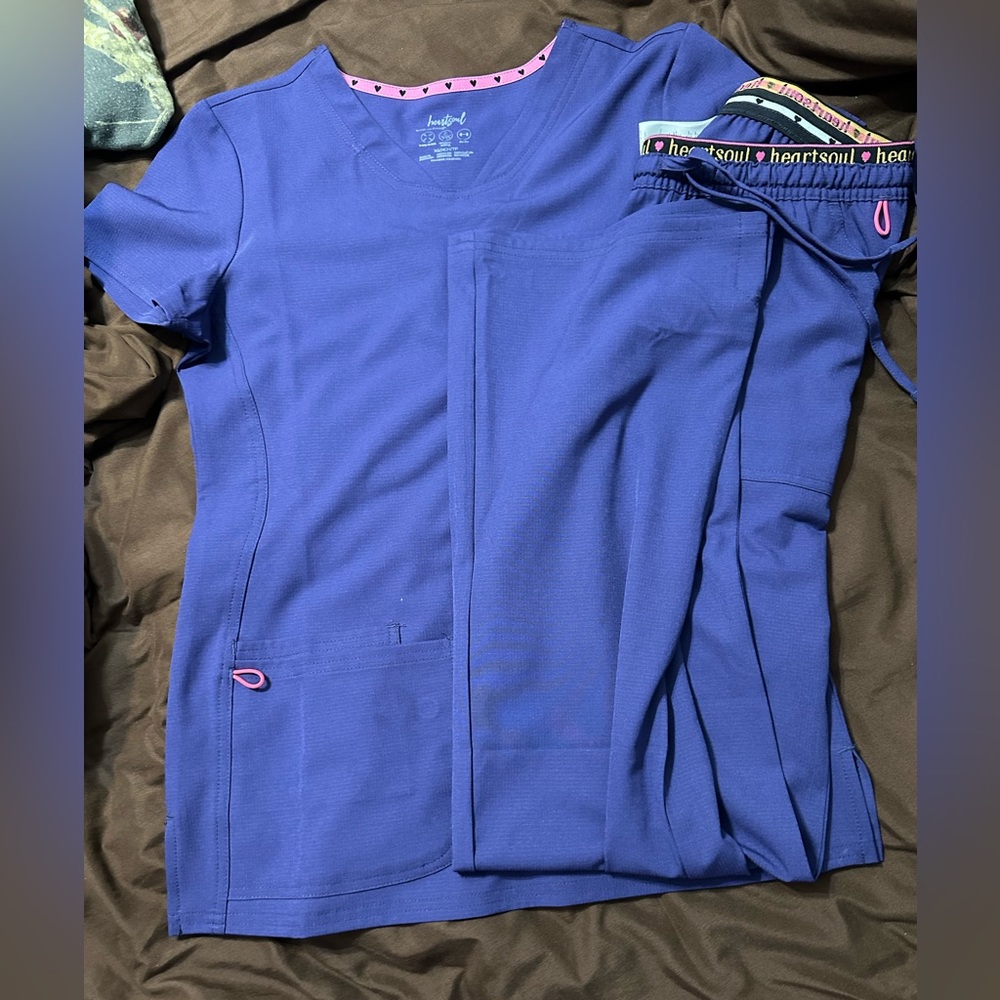 XS dark purple scrubs